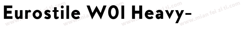 Eurostile W01 Heavy字体转换